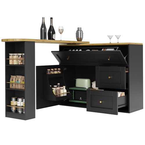 Kitchen island extendable bar - kitchen,