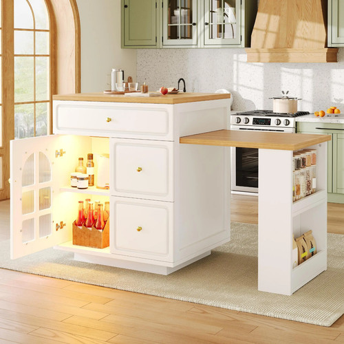 Kitchen island with led - kitchen,