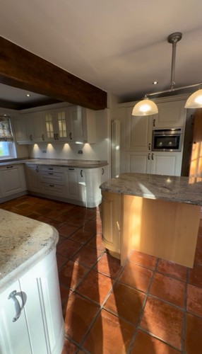 Cream shaker kitchen units - kitchen,