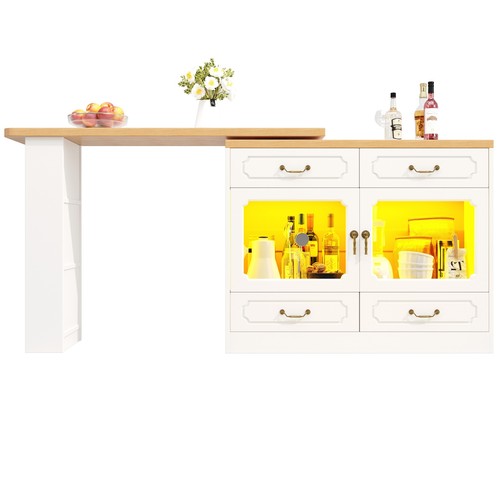 White 360 rotating bar table - 360,