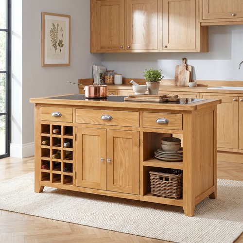 Cheshire kitchen island oak - cheshire,