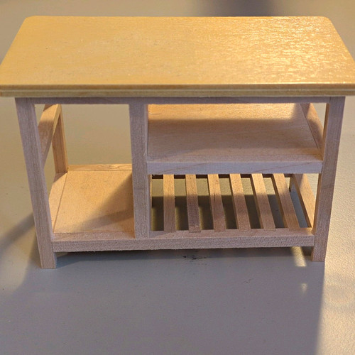 Wooden dollhouse kitchen - wooden,