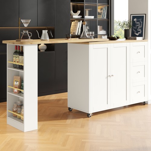 Kitchen island wheels - on,