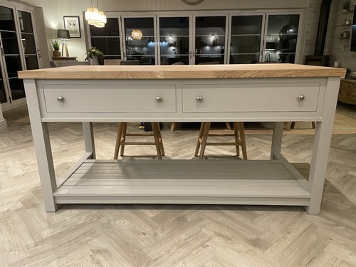 Solid wood kitchen island - kitchen,
