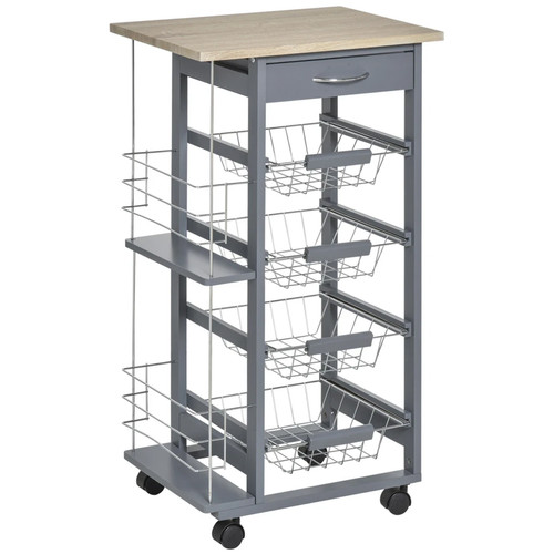 Kitchen island trolley dark - kitchen,