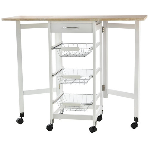 White mdf extendable kitchen - extendable,