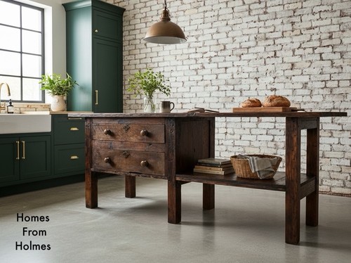 Vintage kitchen island - kitchen, /