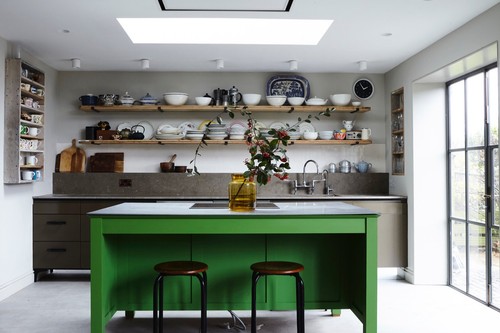 Solid wood kitchen island