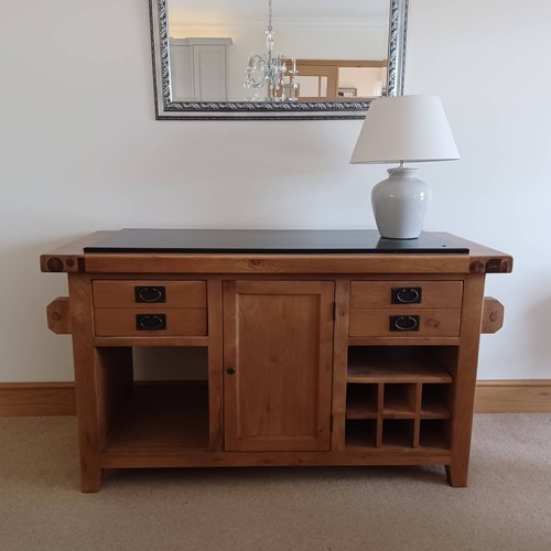 Used wood kitchen island unit - kitchen,