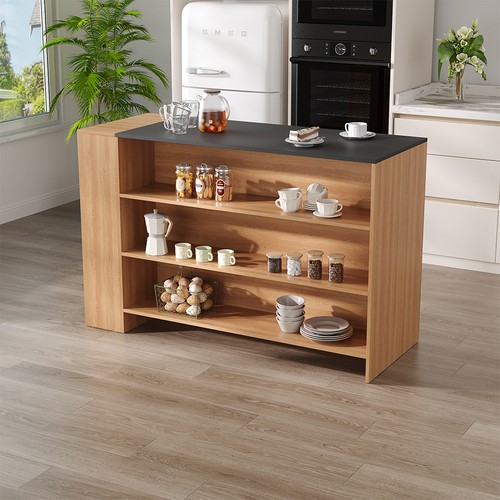 Wooden kitchen island unit - kitchen, w/