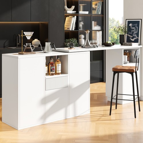 Extendable bar kitchen island - extendable,